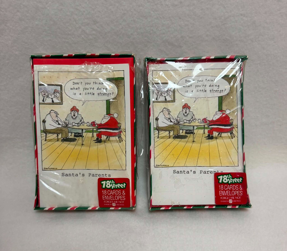 78th Street Christmas Cards Santa’s Parents American Greetings Set of 2, 18 Pk